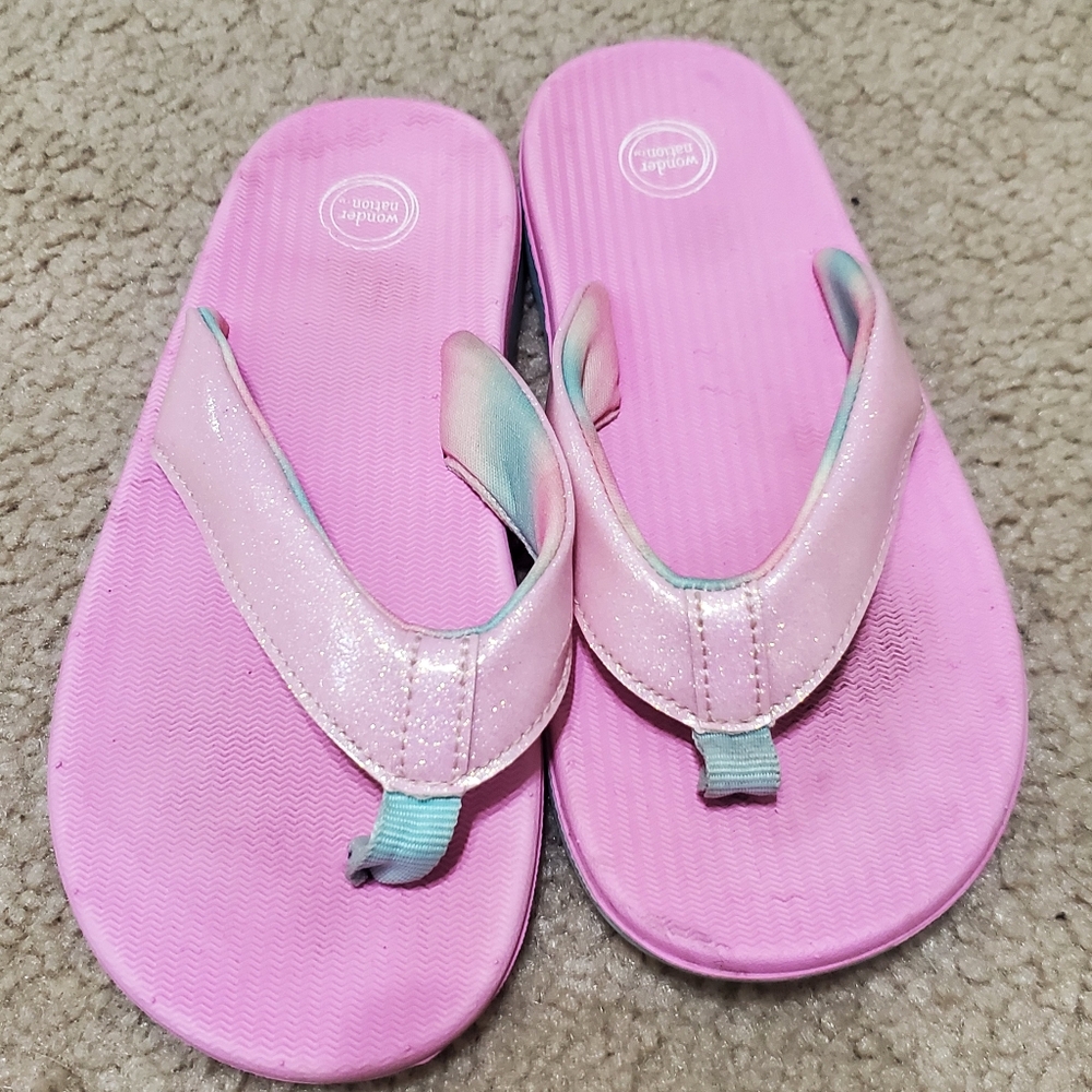 Wonder Nation Little Girls Flip Flops
